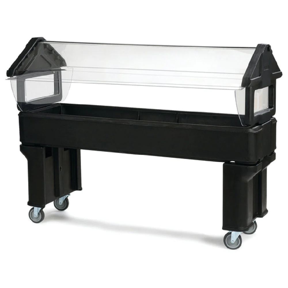 Carlisle 660603 72-1/8 Inch Ice Cooled Portable Food Bar with Acrylic Sneeze Guard
