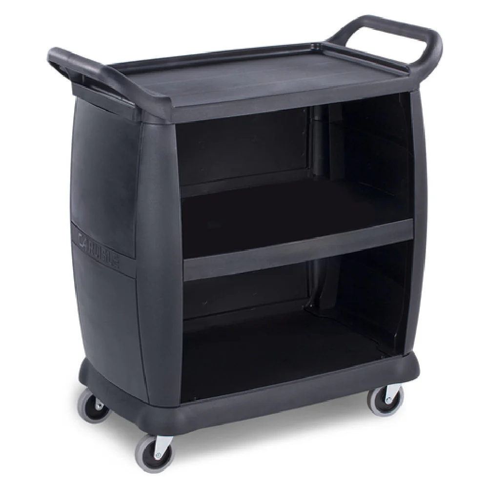 Carlisle CC2036P03 36 Inch Bus Cart Polypropylene 300 lb Capacity Black