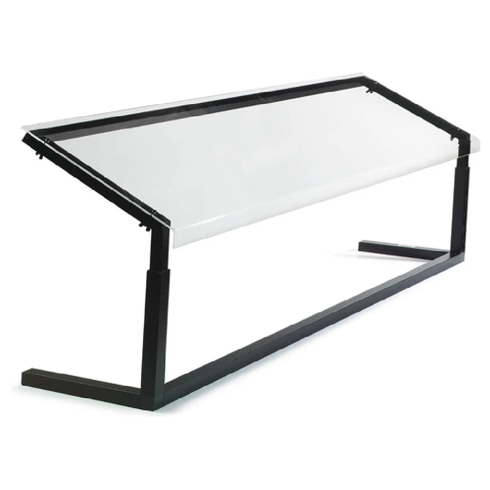 Carlisle 927203 73-1/4 Inch Portable Sneeze Guard Self-serve Adjustable Black Acrylic