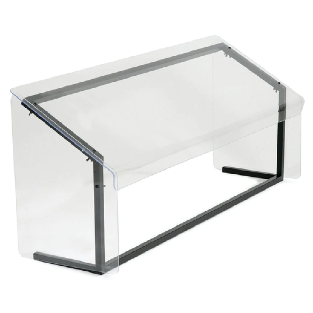 Carlisle 914803 48 Inch Sneeze Guard Portable Free-standing Acrylic Black