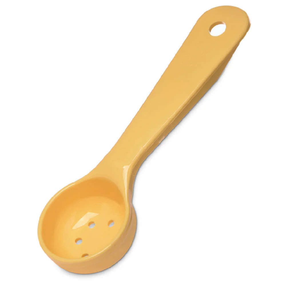 Carlisle 492304 1 Oz Perforated Spoon Acetal Plastic Yellow Short Handle