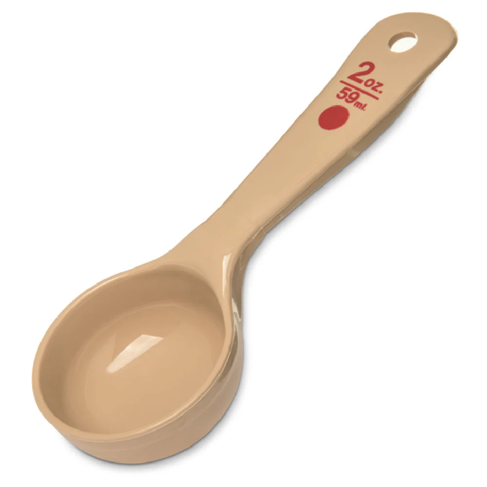 Carlisle 432406 2 Oz Portion Control Spoon Solid Beige Plastic Dishwasher Safe
