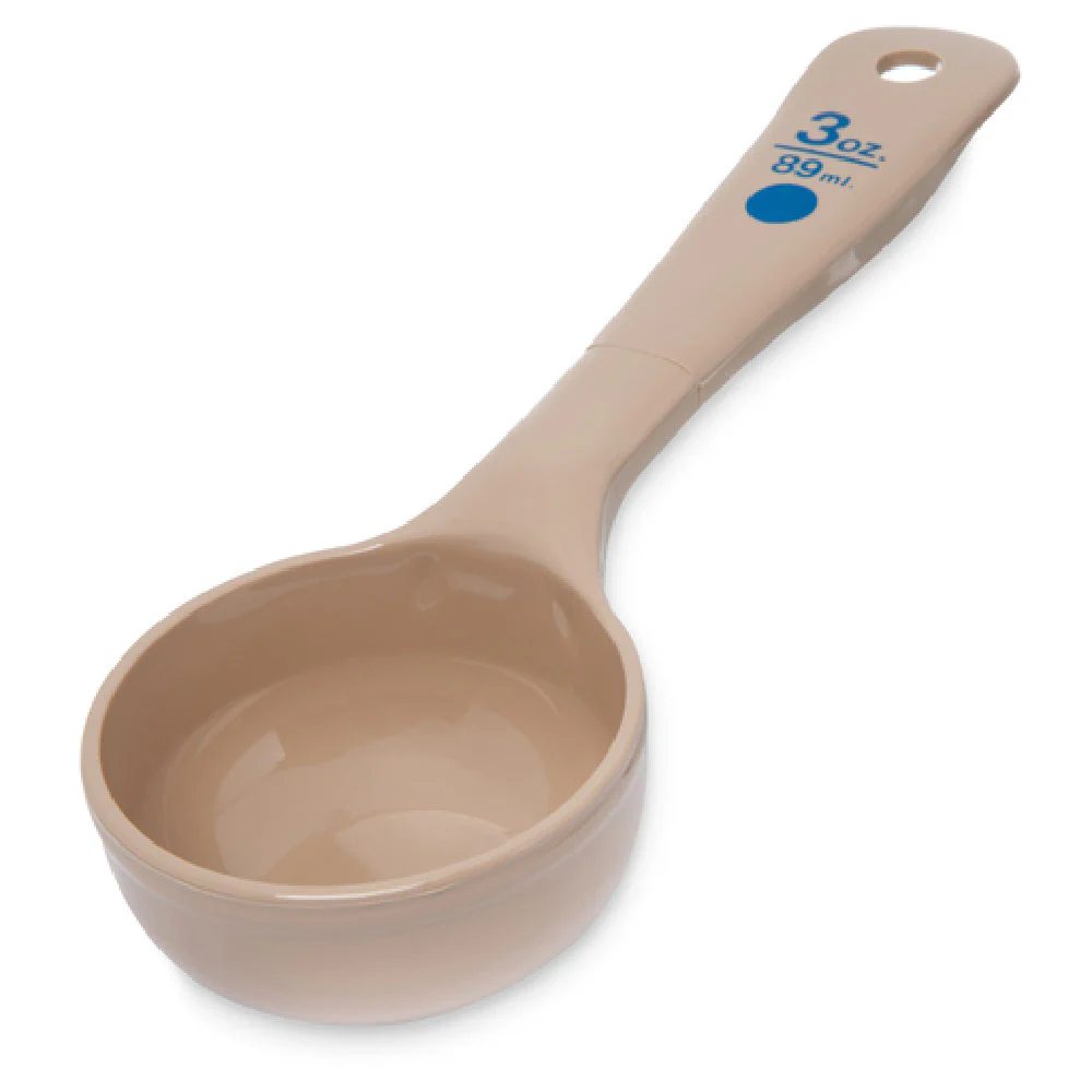 Carlisle 432606 3 Oz Solid Portion Control Spoon Beige Dishwasher Safe Polycarbonate