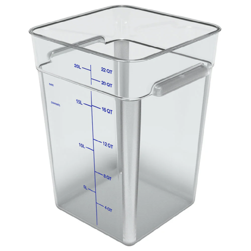 Carlisle 11956AF07 22 Quart Food Storage Container Polycarbonate Clear with Purple Print