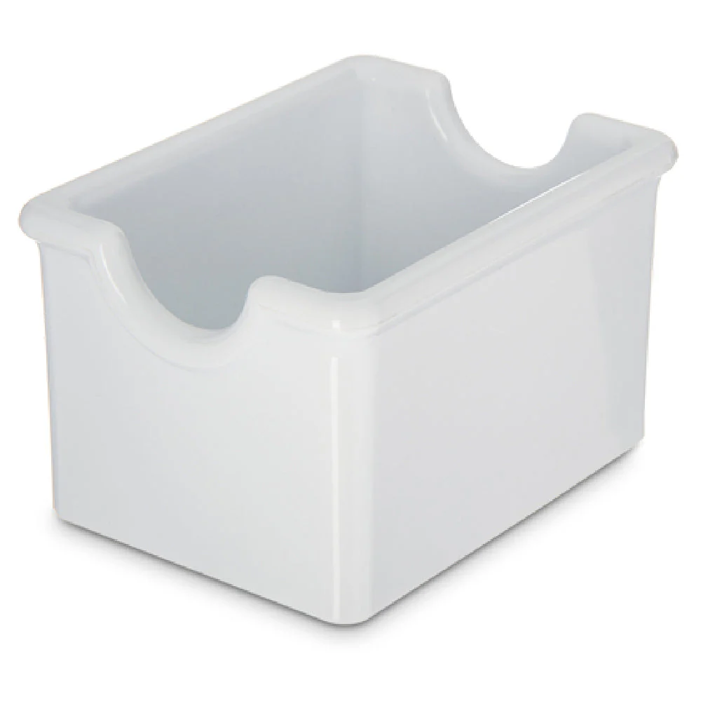 Carlisle 455002 Sugar Packet Caddy 3-3/7 Inch Width Holds 20 Packets Styrene White