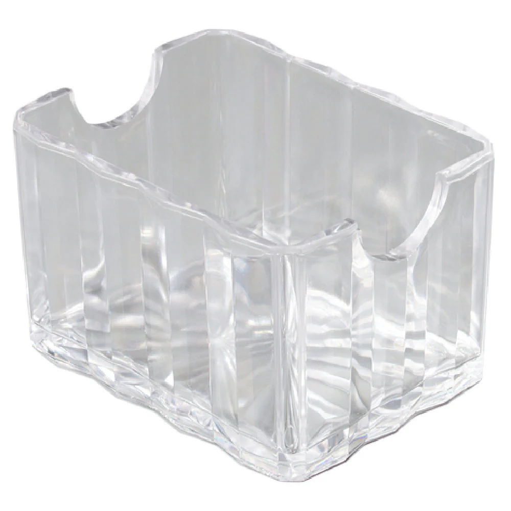 Carlisle 454907 3-3/8 Inch Clear Sugar Packet Caddy with Dishwasher Safe Design