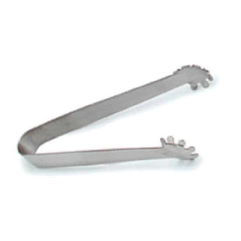 Carlisle 607690 5-3/4 Inch Ice Tongs One-piece Stainless Steel Mirror Polish