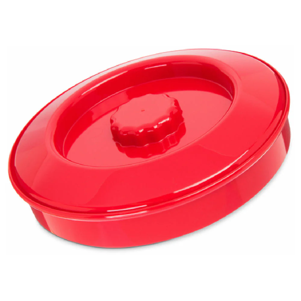 Carlisle 047005 7-1/2 Inch Tortilla Server with Lid Polycarbonate Red