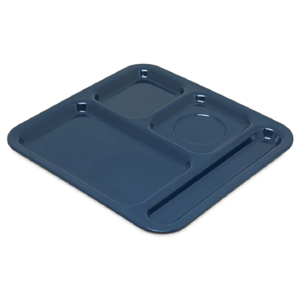 Carlisle 4398450 10-1/9 Inch Blue Tray Melamine 4 with Right-handed Design