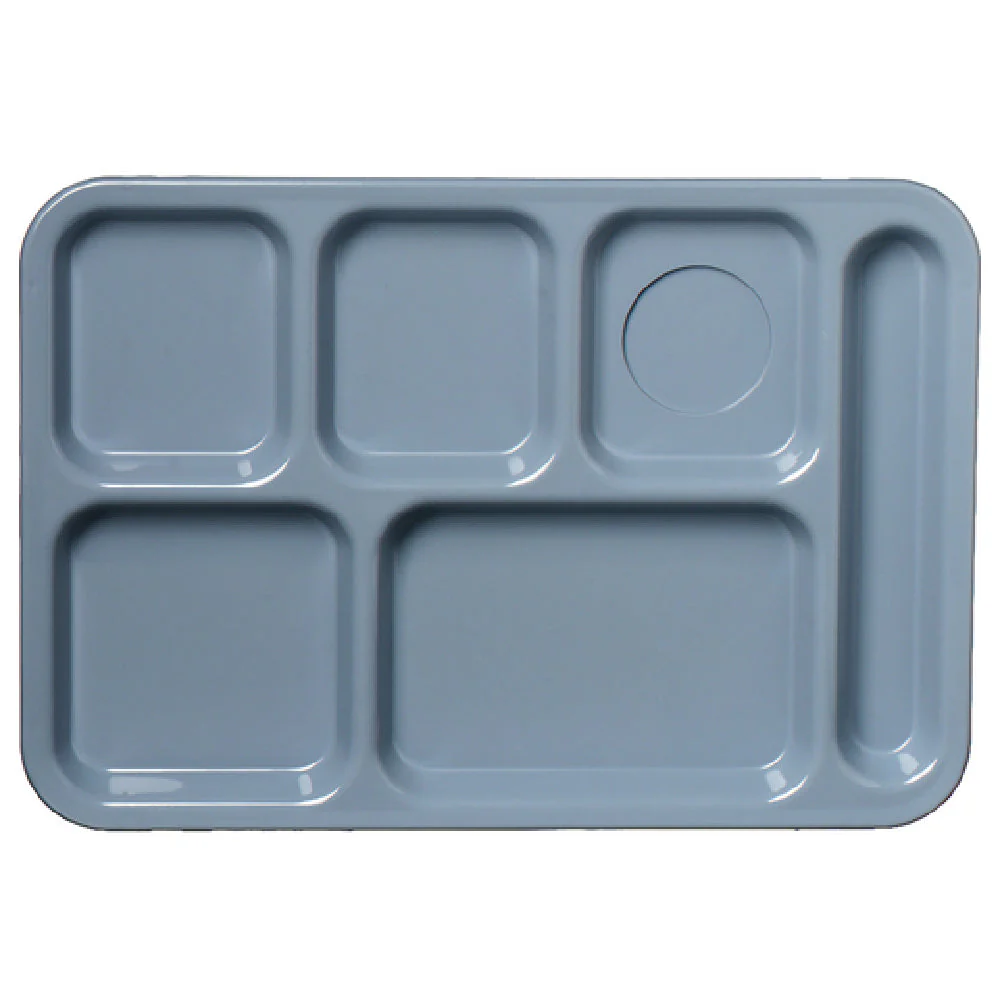 Carlisle 61459 13-7/8 Inch Left-handed Compartment Tray 6 ABS Plastic Slate