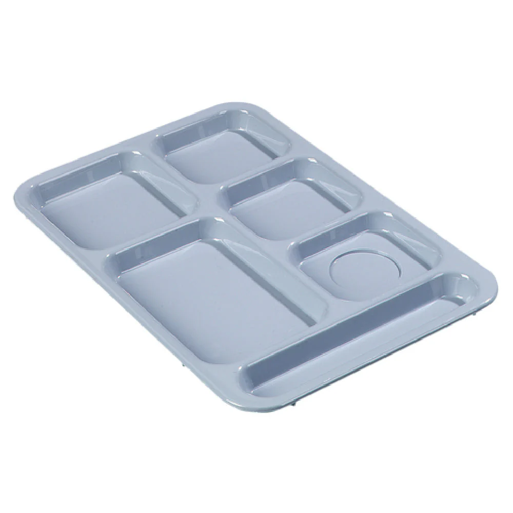 Carlisle 614R59 14-3/8 Inch Tray Rectangular 6 Compartment Blue ABS Plastic
