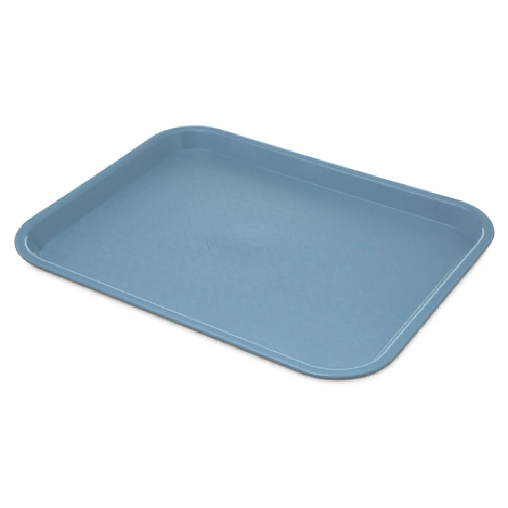 Carlisle CT101459 10 Inch Cafeteria Tray Slate Blue Polypropylene Rectangular with Drying and Stacking Lugs