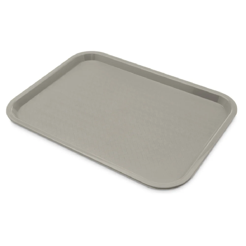 Carlisle CT121623 12 Inch Gray Cafeteria Tray with Drying Lugs Polypropylene