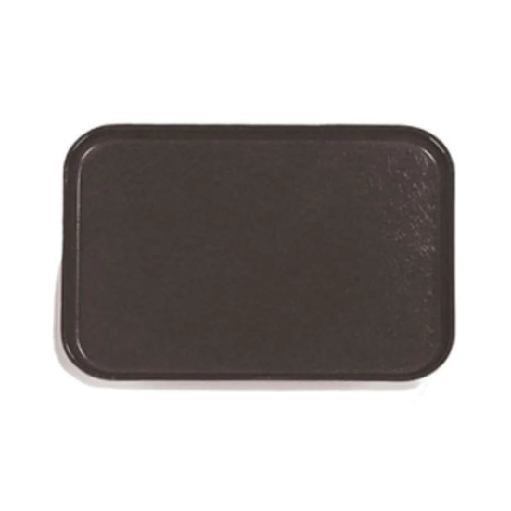 Carlisle 1410FG004 13¾ Inch Rectangular Cafeteria Tray Fiberglass Black Break Resistant