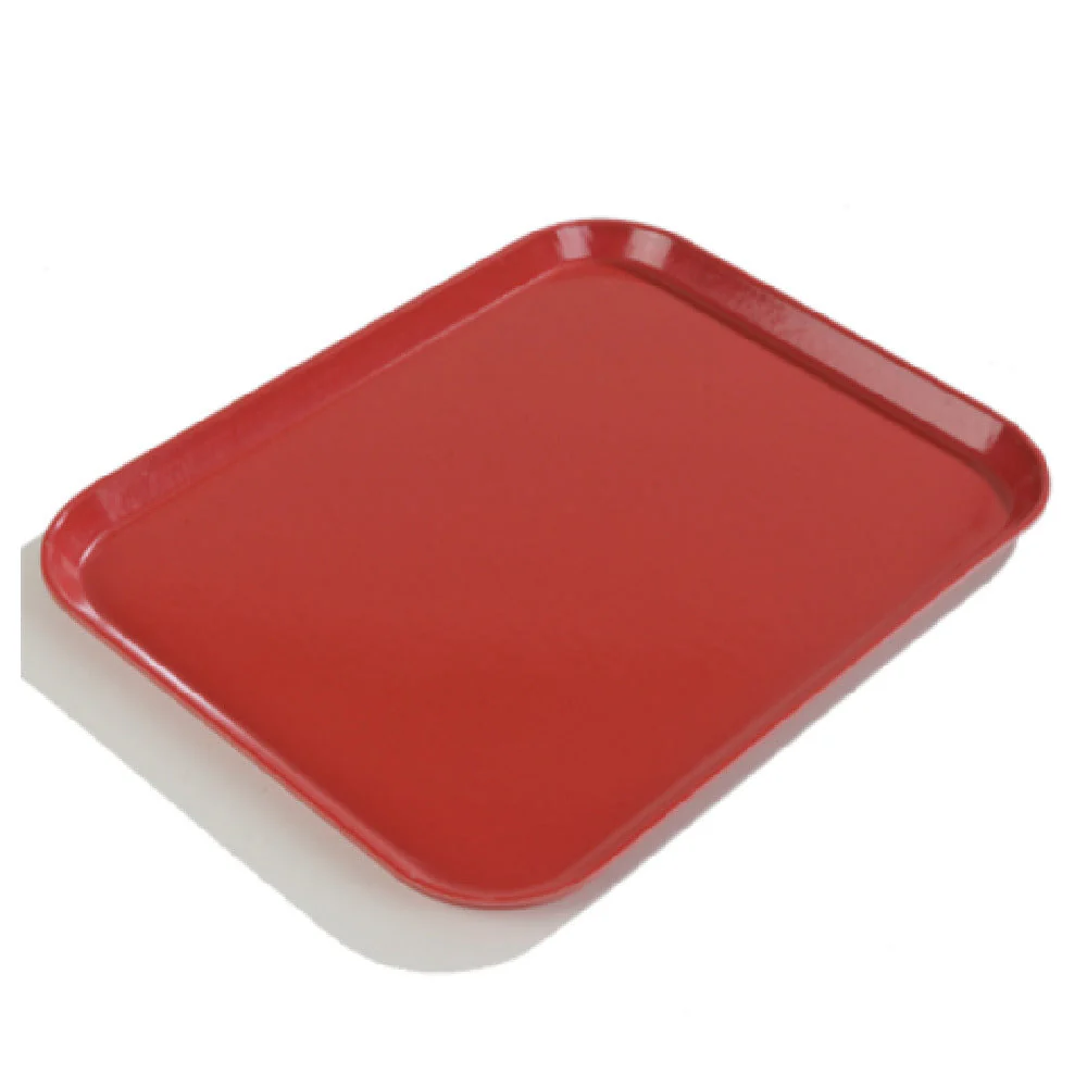 Carlisle 1612FG017 16-3/8 Inch Rectangular Cafeteria Tray Break-Resistant Fiberglass Red