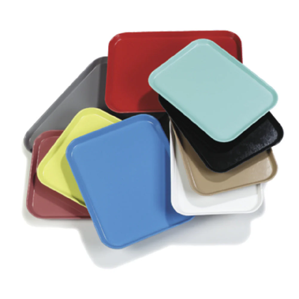 Carlisle 2216FGQ011 22-1/8 Inch Fiberglass Cafeteria Tray Break-Resistant Turquoise