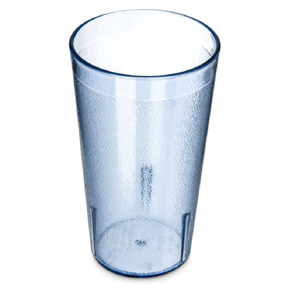 Carlisle 5212-854 12 Oz Stackable Tumbler Textured SAN Blue Recyclable 6 Packs