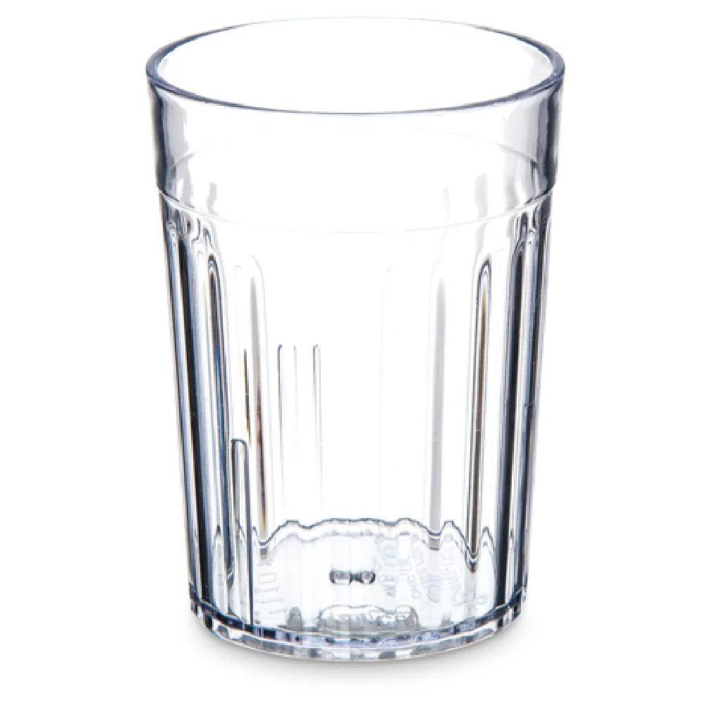Carlisle 111007 10 Oz Fluted Tumbler SAN Clear Dishwasher Safe 72 Packs