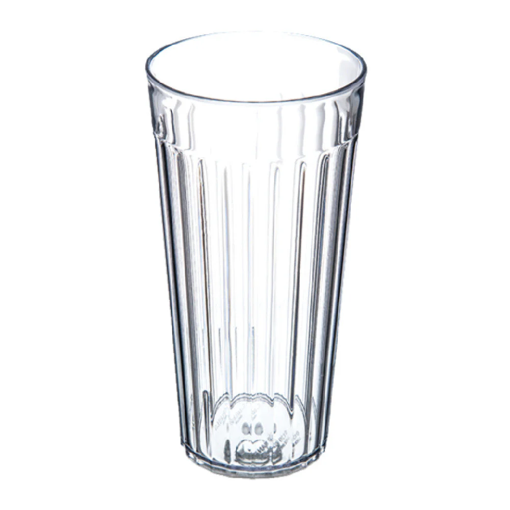 Carlisle 012007 20 Oz Fluted Tumbler SAN Clear Dishwasher Safe Recyclable