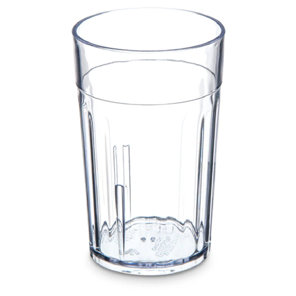 Carlisle 110507 5 Oz Clear Plastic Tumbler Fluted Dishwasher Safe Stackable