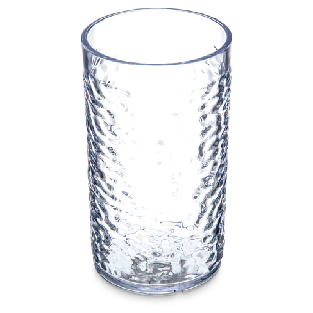 Carlisle 551207 12 oz Pebble Optic Tumbler SAN Clear Pebbled Exterior