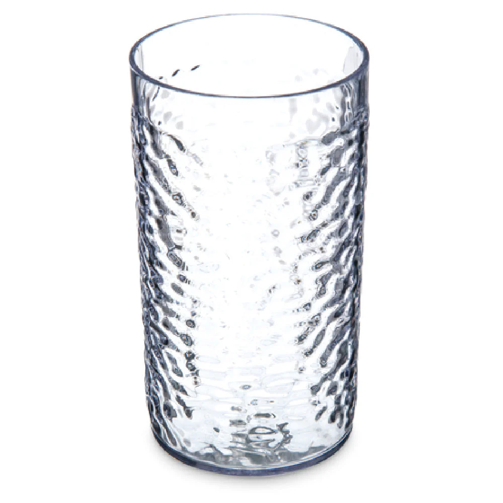 Carlisle 551707 16 Oz Clear Pebble Optic Tumbler SAN Plastic Dishwasher Safe