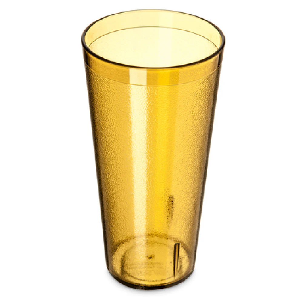 Carlisle 522413 24 Oz Plastic Tumbler with Textured Exterior Amber Color