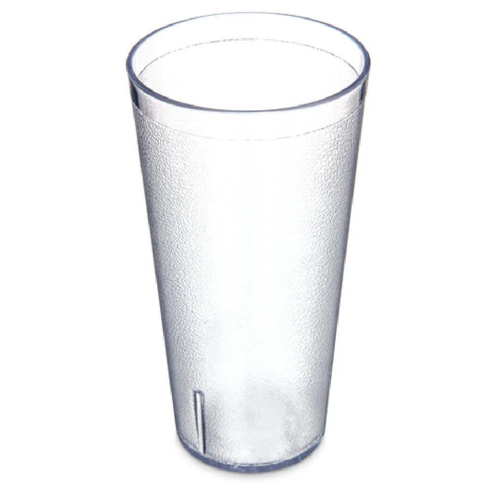 Carlisle 523207 32 Oz Stackable Plastic Tumbler Clear Textured SAN