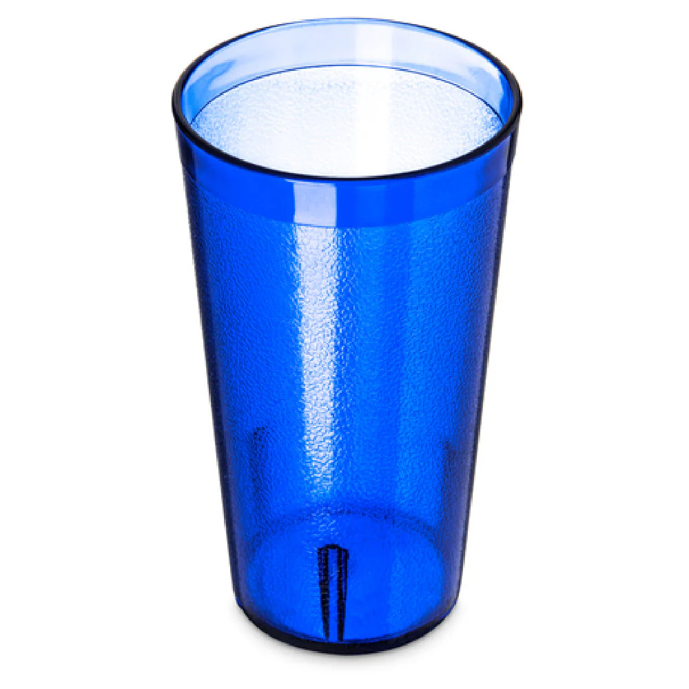 Carlisle 521647 16 Oz Tumbler Stackable Textured SAN Plastic Royal Blue