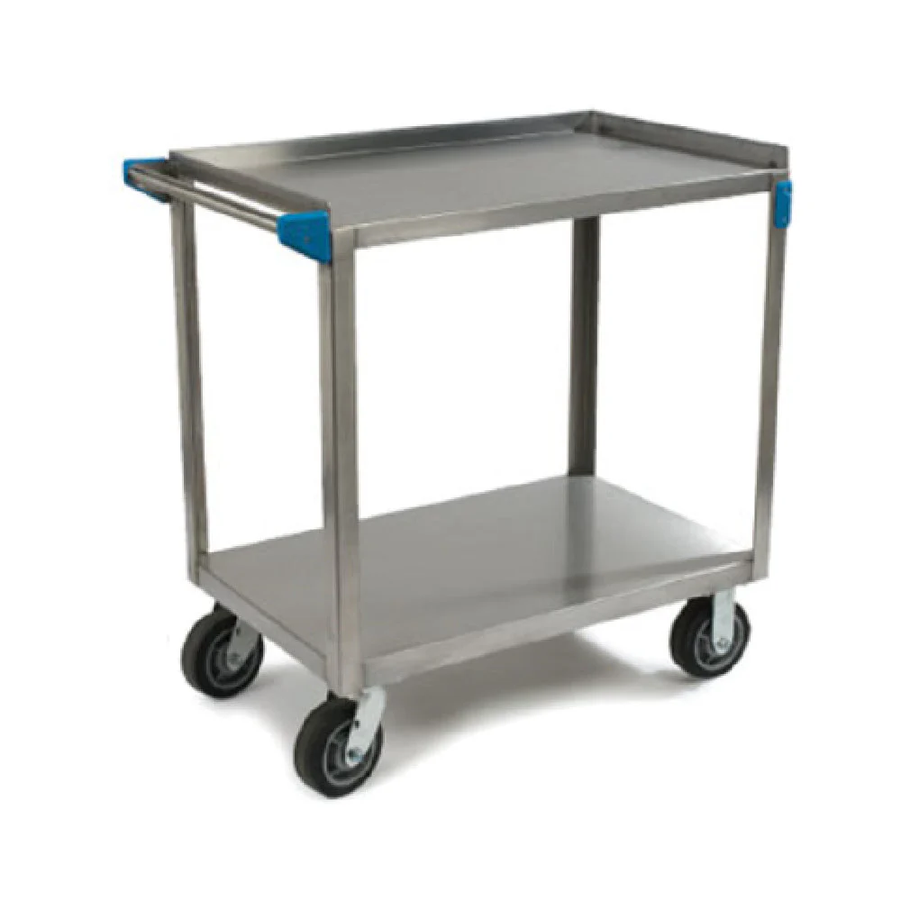 Carlisle UC7022133 35 Inch Stainless Steel Utility Cart with 2 Shelves