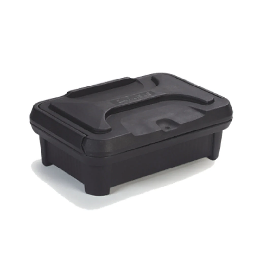 Carlisle XT140003 12 Quart Insulated Food Carrier Black with Tethered Lock Pin