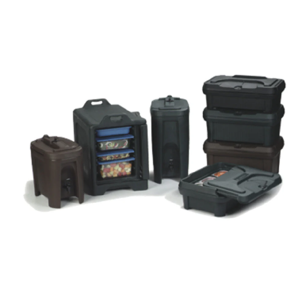 Carlisle XT160003 18 Qt Insulated Food Carrier with Molded Tag Slot Black Polyethylene