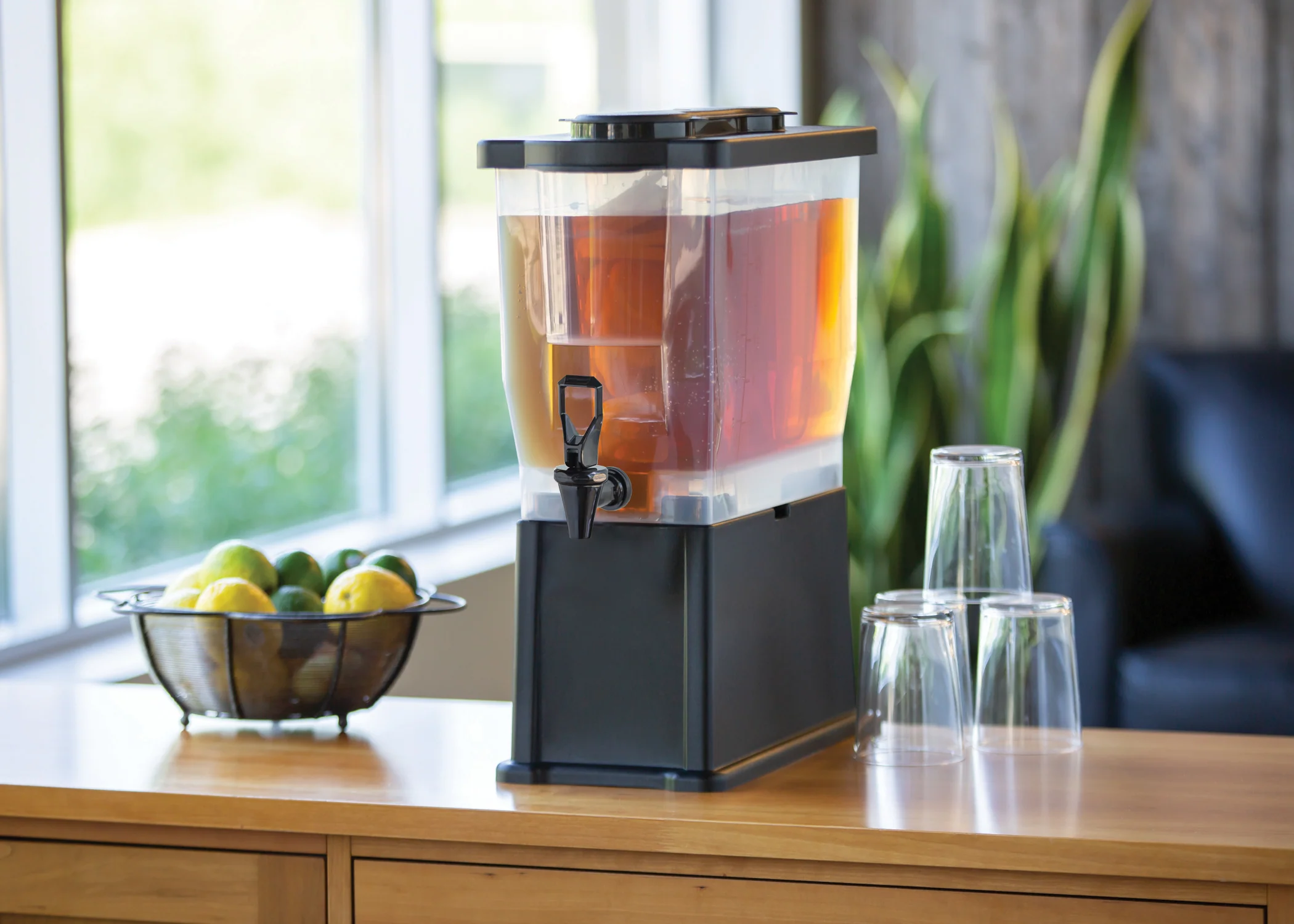 Classic Cold Beverage 3-Gallon Round Beverage Dispenser in Black - Image 2