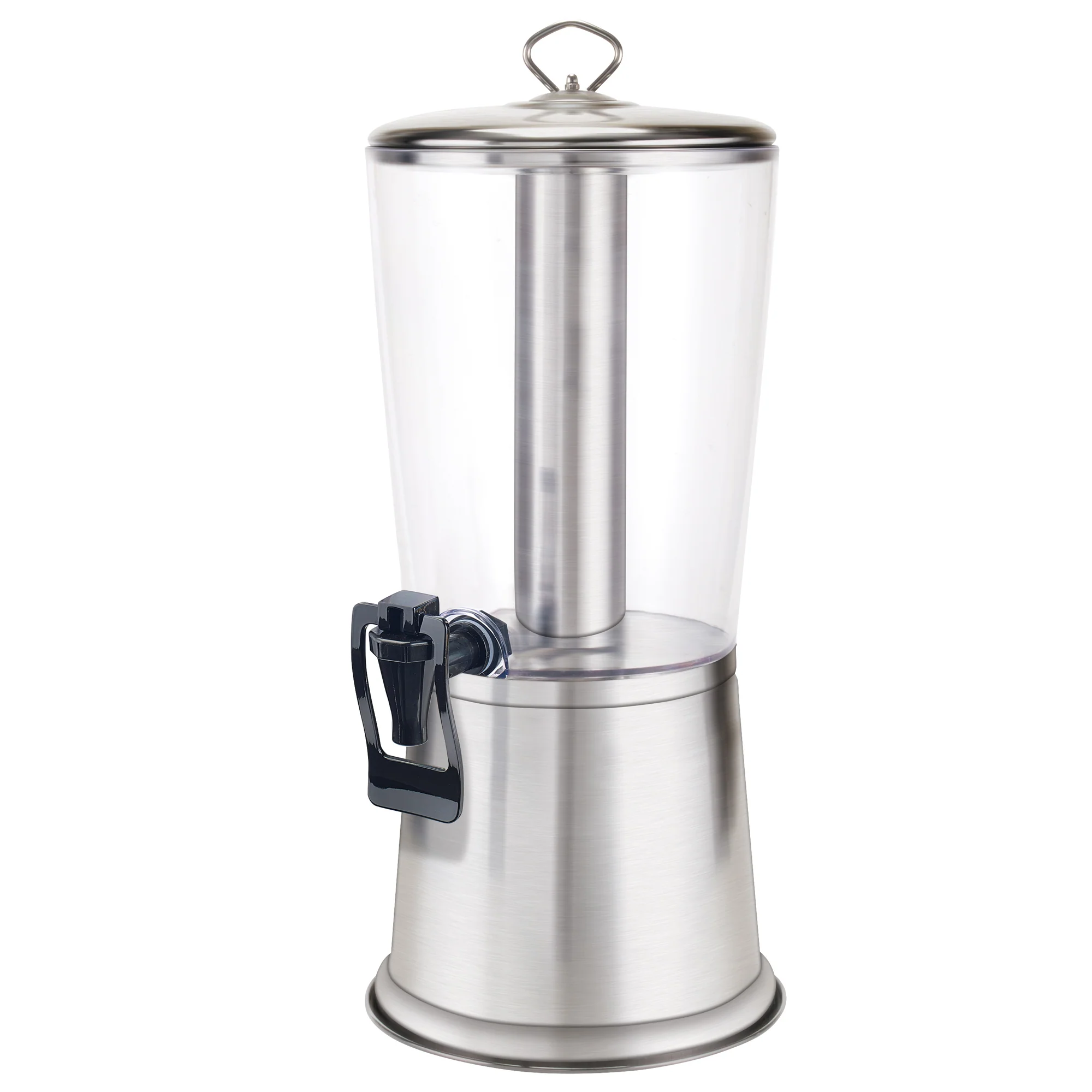 Winco 904 10 Inch Clear Beverage Dispenser Ice Core Non-Insulated