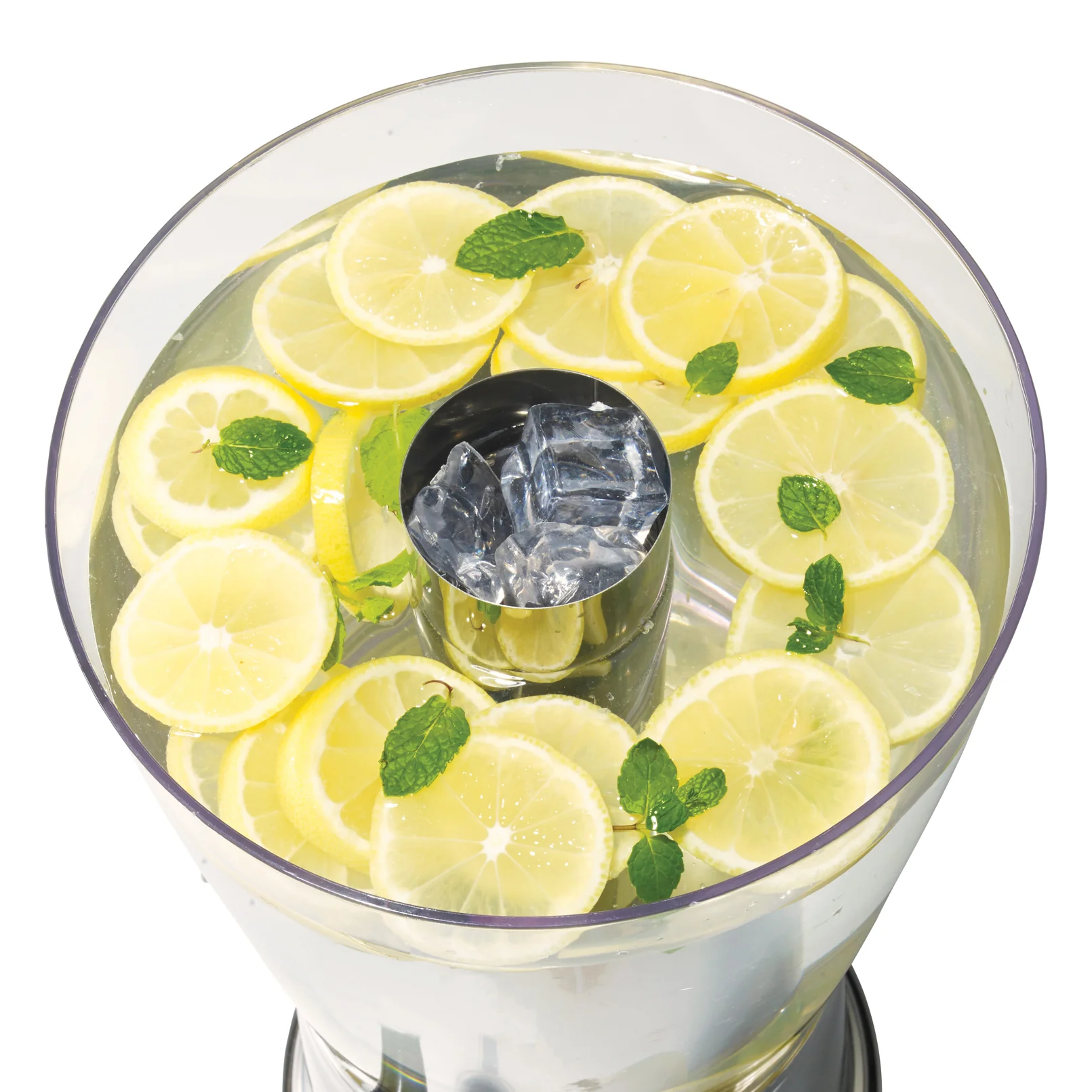 Winco 904 10 Inch Clear Beverage Dispenser Ice Core Non-Insulated - Image 2
