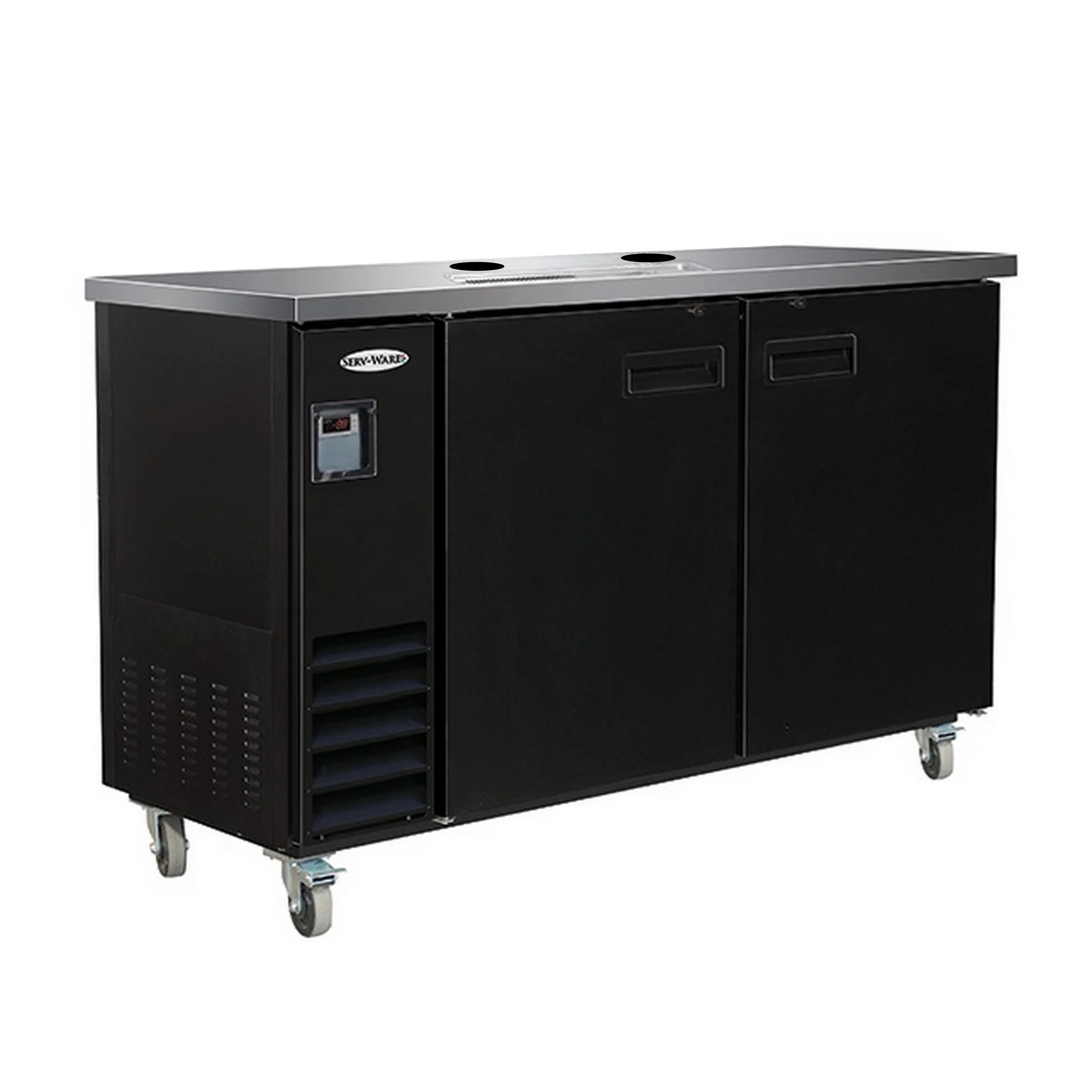 Serv-Ware 61" 2-Tap Direct Draw Kegerator, 3-Kegs Commercial Keg Cooler
