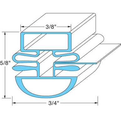Door Gasket - 24" X 61" Replaces Turbo Air P8F3300200 M3R47-2