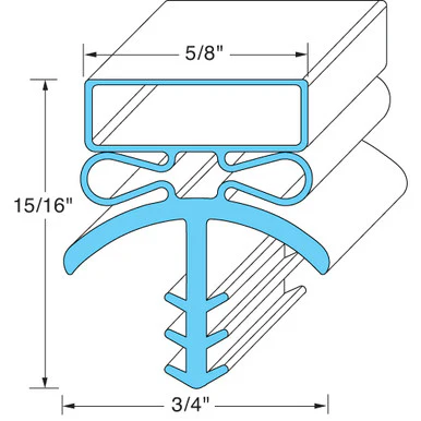 Door Gasket Replaces Bally 16545 35-5