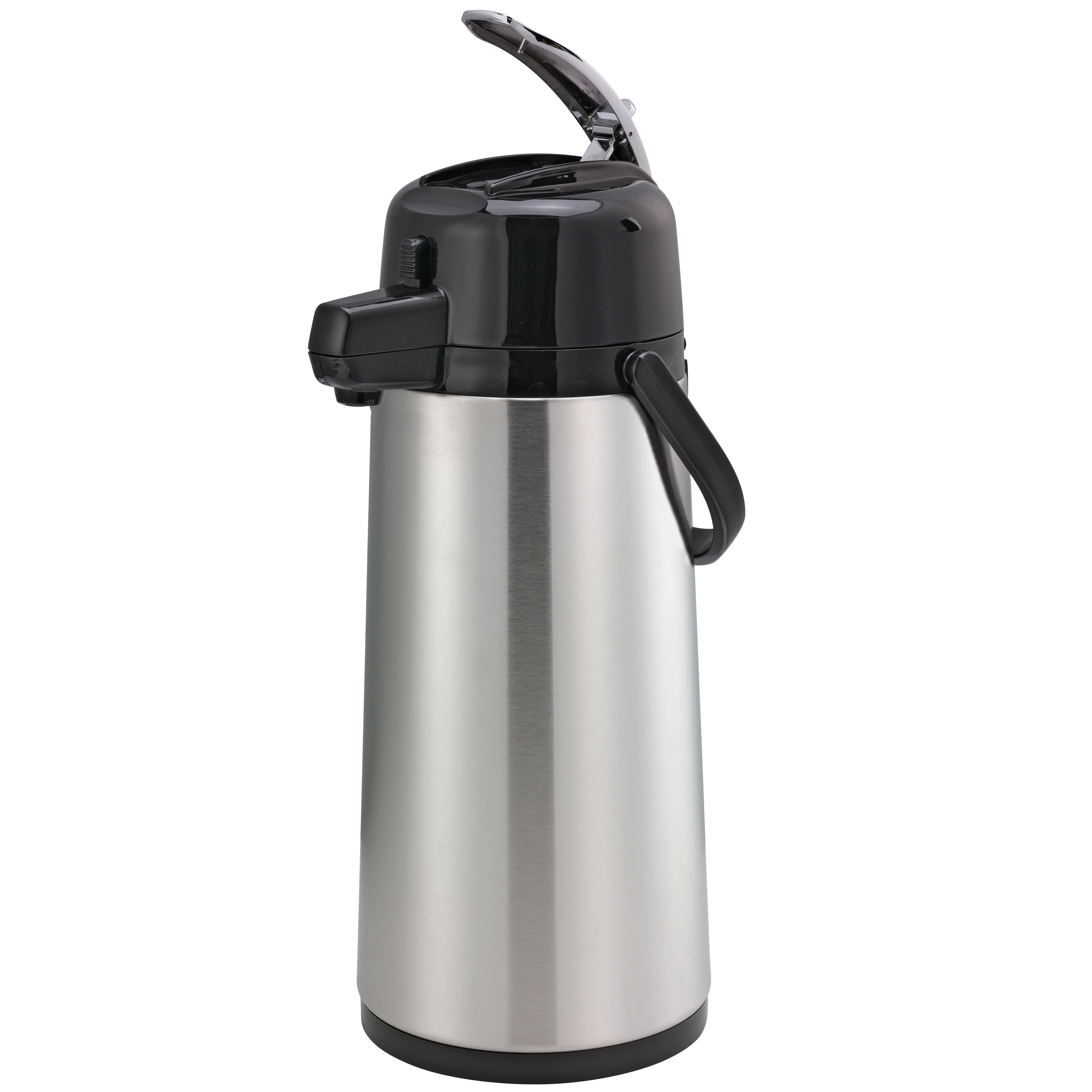 Eco-Air® 1.9-Liter Glass Vacuum Insulated Lever Lid Airpot in Brushed Stainless and Black