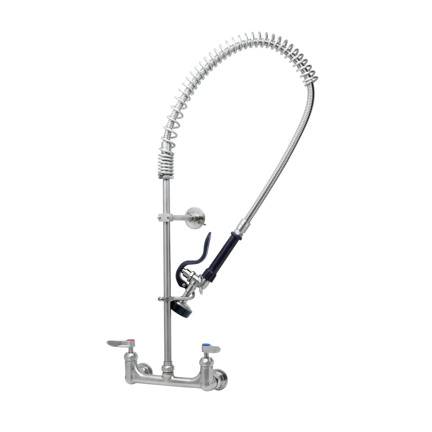 T&S Brass S-0133-CR-B 8" Wall Mount EverSteel Pre-Rinse Unit - S-0107 Spray Valve & Cerama