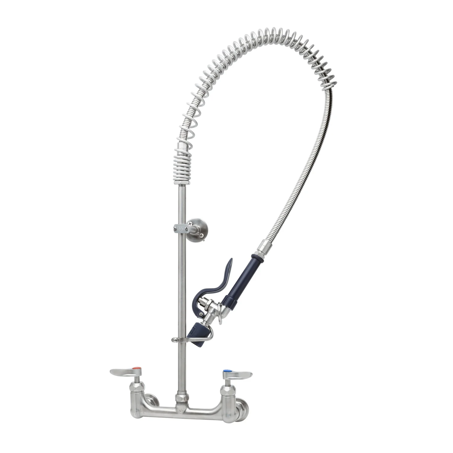 T&S Brass S-0133-CR-BJ 8" Wall Mount EverSteel Pre-Rinse Unit - S-0107-J Spray Valve & Cerama