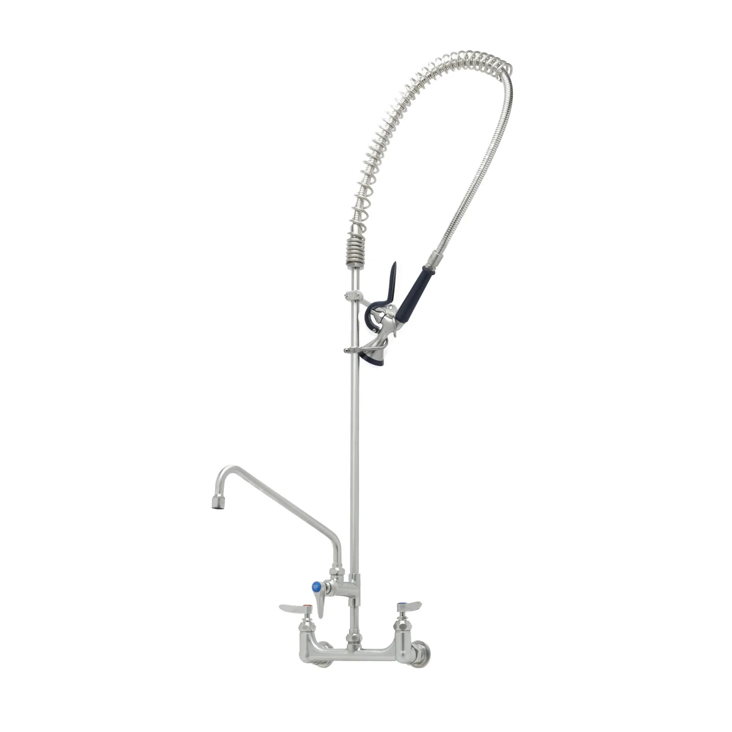 T&S Brass S-0133-A14-BY 8" Wall Mount EverSteel Pre-Rinse Unit - 14" Nozzle & S-0107-Y Valve