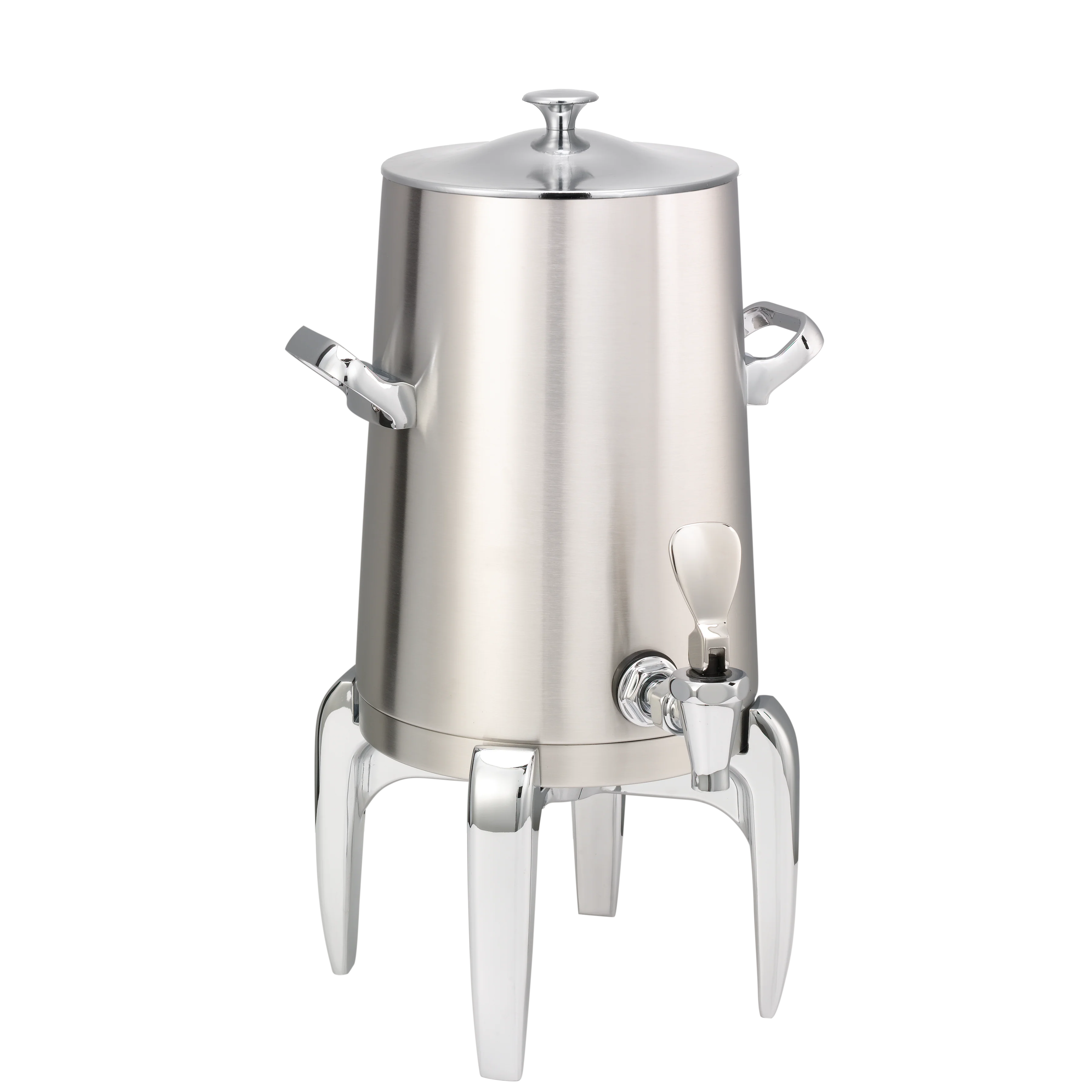 Flame Free™ Thermo-Urn™ 1.5-Gallon Vacuum Insulated Urn with Modern Legs and Classic Lid in Brushed Stainless
