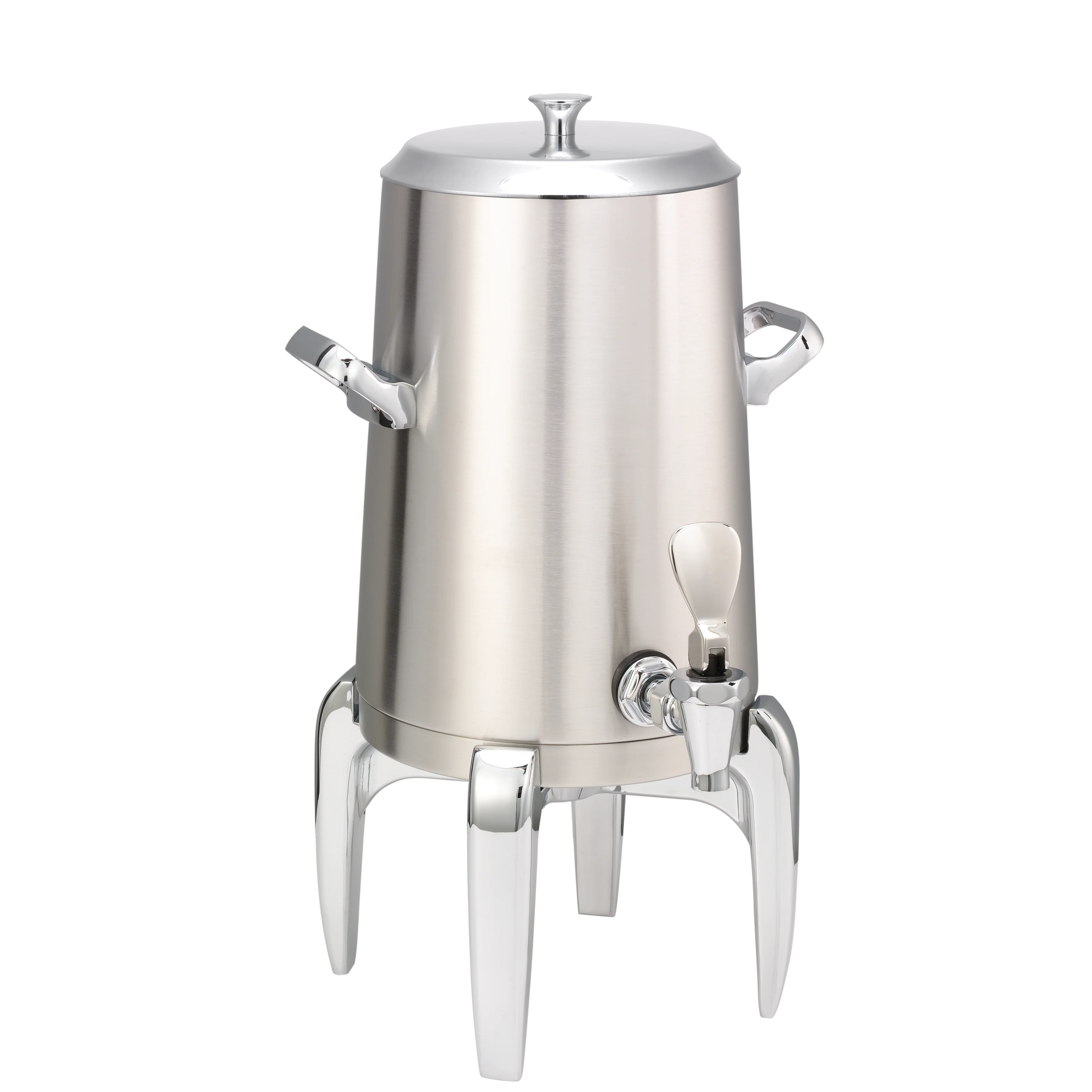Flame Free™ Thermo-Urn™ 1.5-Gallon Vacuum Insulated Urn with Modern Legs and Flat Lid in Brushed Stainless