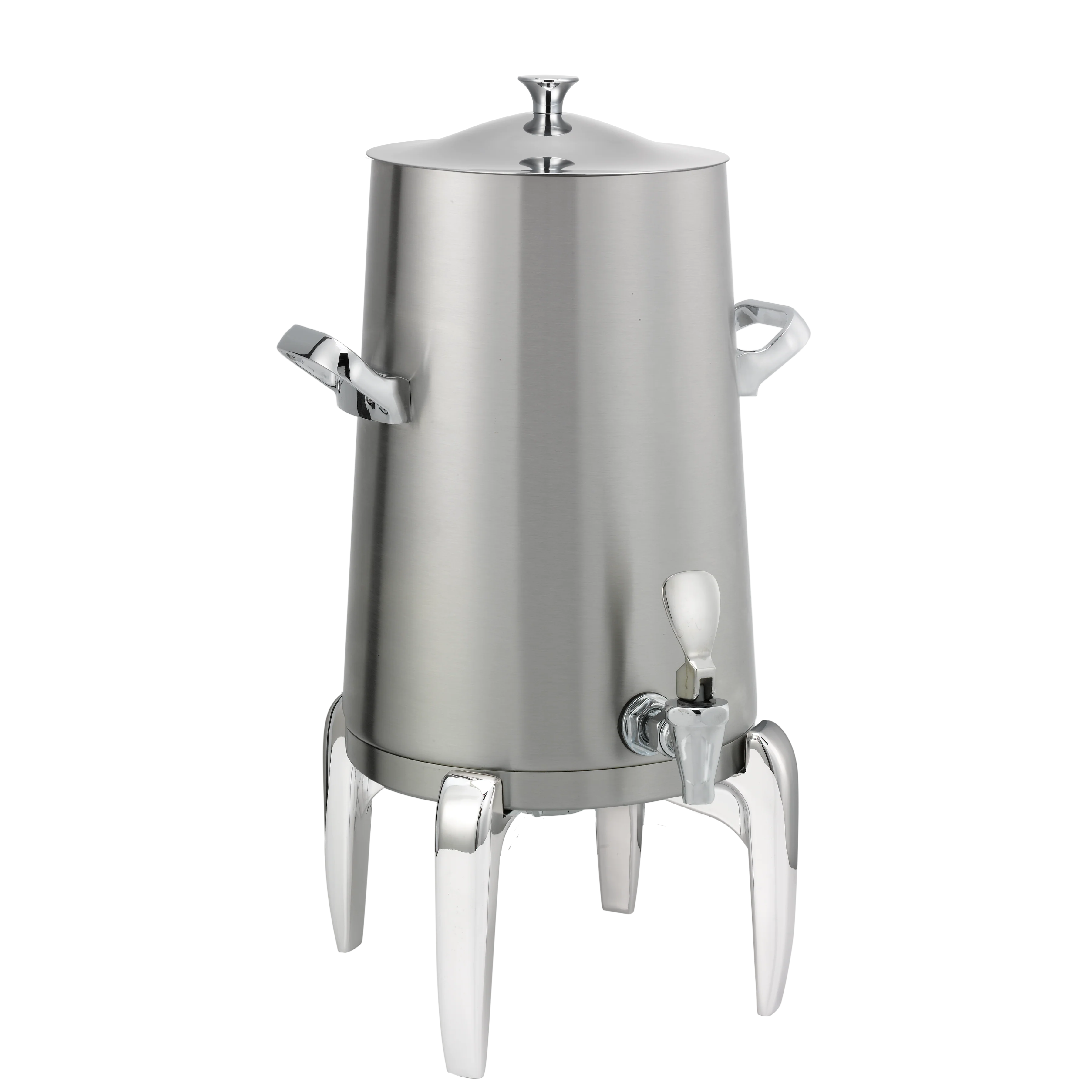 Flame Free™ Thermo-Urn™ 3-Gallon Vacuum Insulated Urn with Modern Legs and Classic Lid in Brushed Stainless