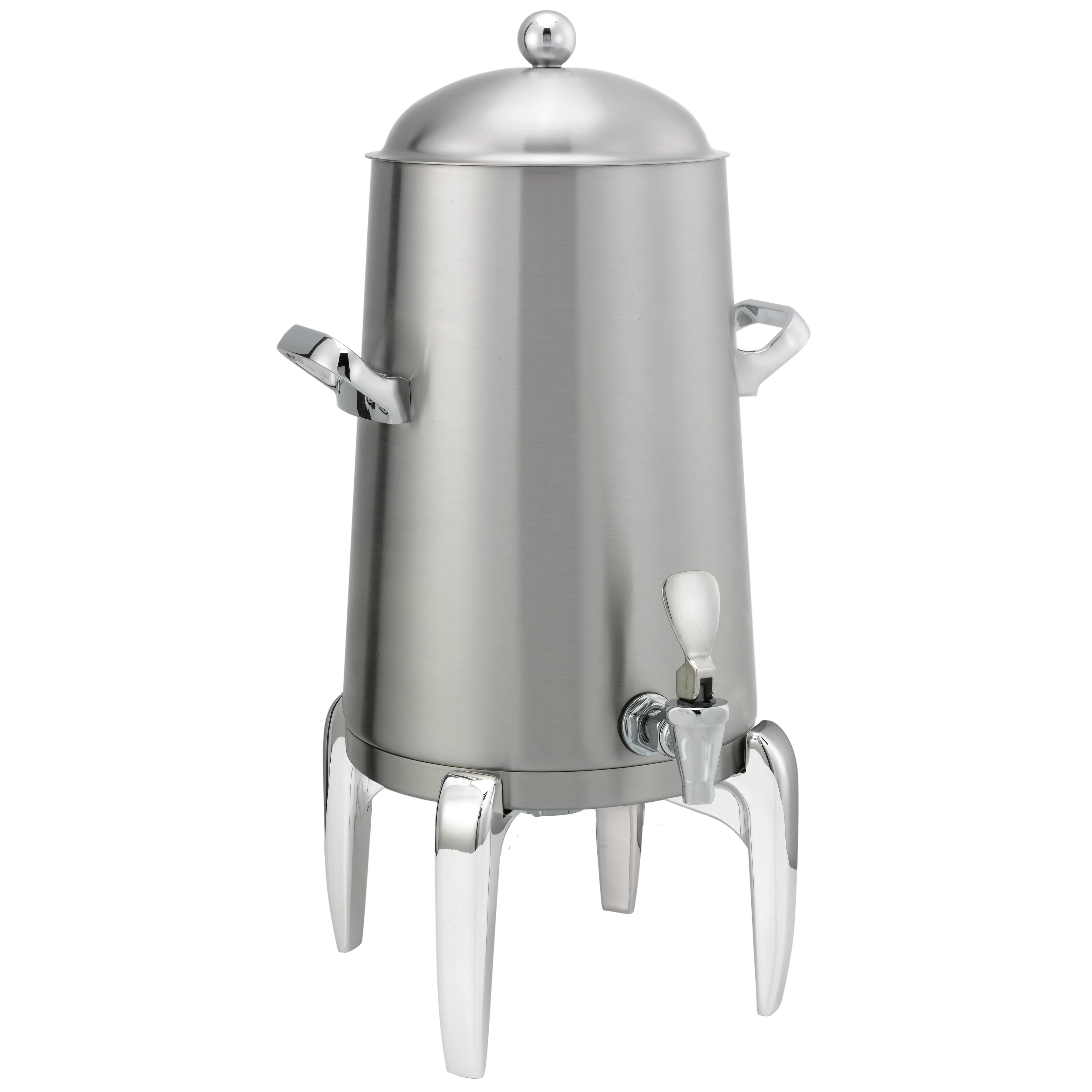 Flame Free™ Thermo-Urn™ 3-Gallon Vacuum Insulated Urn with Modern Legs and Domed Lid in Brushed Stainless