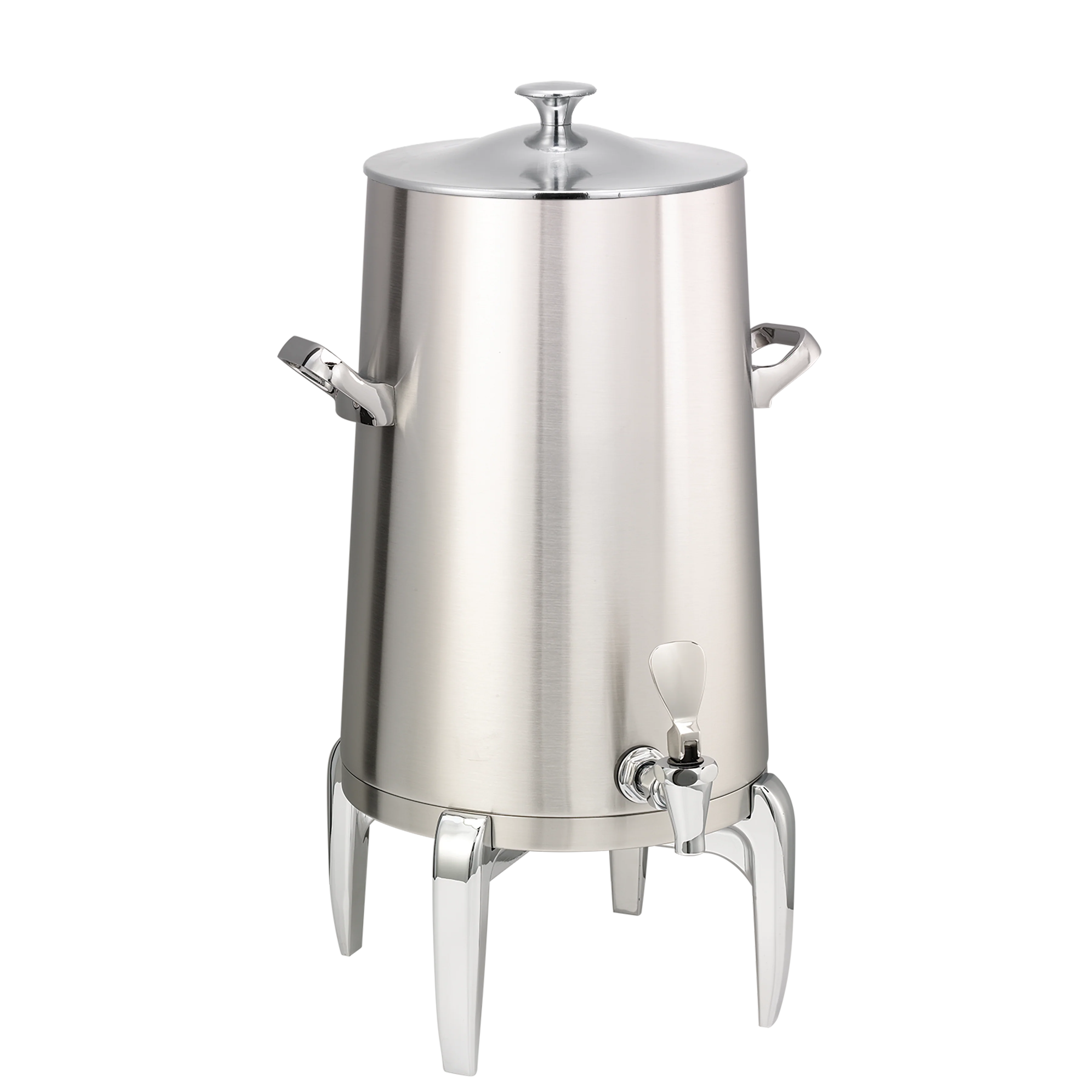 Flame Free™ Thermo-Urn™ 5-Gallon Vacuum Insulated Urn with Modern Legs and Classic Lid in Brushed Stainless