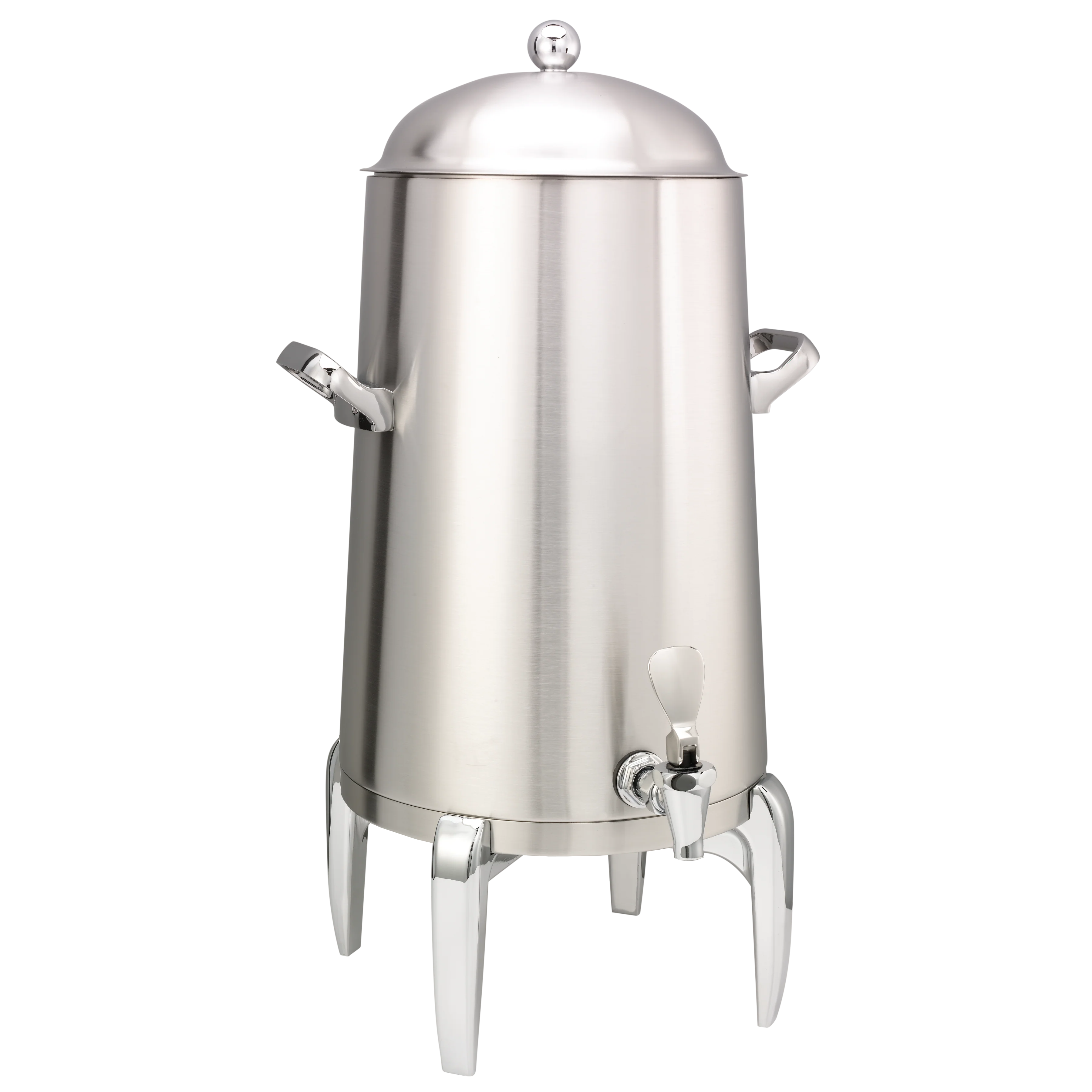 Flame Free™ Thermo-Urn™ 5-Gallon Vacuum Insulated Urn with Modern Legs and Domed Lid in Brushed Stainless