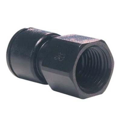John Guest Black Acetal Female Connector 6mm Tube OD x 1/4" BSPP