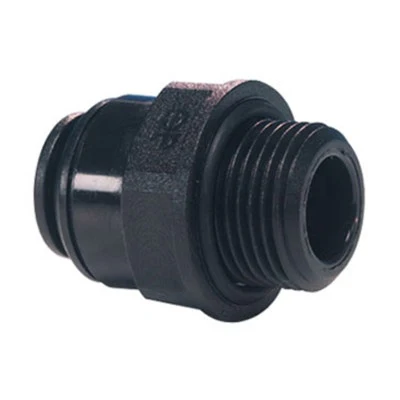 John Guest Black Acetal Male Connector 6mm Tube OD x 1/8" BSP